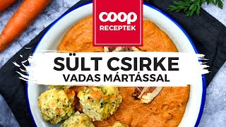 Sült csirke vadas mártással és zsemlegombóccal  recept [upl. by Nylanej]