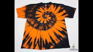 Orange and Black Spiral Tie Dye Shirt For Halloween Spooky Spiral 1 [upl. by Hairabez408]