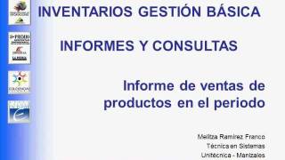 Programa de contabilidad ContaPyme  Informe de ventas de productos en el periodo [upl. by Noda619]