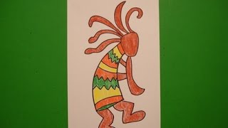 Lets Draw Kokopelli [upl. by Ydollem]