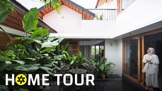 A Beautiful Tropical House With Central Courtyard Home Tour [upl. by Adina]