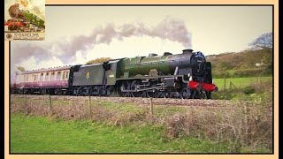 46100 Royal Scot Surges over Southwest Hills Great Britain IX Days 1amp2 [upl. by Ahsiuqet242]