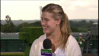 Eugenie Bouchard Live  Wimbledon interview [upl. by Zeralda]