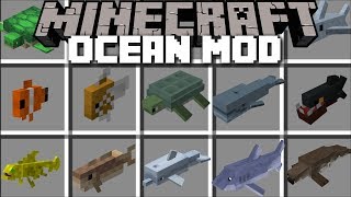 Minecraft OCEAN MOD  PLAY WITH FISH IN THE SEA AND CATCH THEM TO EAT Minecraft [upl. by Uahc155]