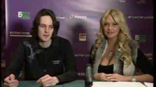 Betfair Poker Live Kiev  Interview Victoria  Max Katz [upl. by Atnauqal]