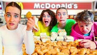 WHO CAN EAT THE MOST CHICKEN NUGGETS parents vs kids wNorris Nuts [upl. by Ulah987]