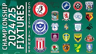 EFL CHAMPIONSHIP 202425 FIXTURE LIST RELEASE WATCHALONG [upl. by Carina137]