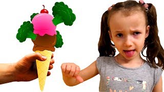 Do You Like Broccoli Ice Cream Kindergarten food song by Ulya and Papa [upl. by Hepzi97]