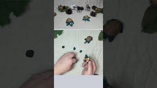 DIY Turtles 🐢 with Nuts Clay and Paints Easy Craft for Kids 34 Years 🎨 [upl. by Euqor859]