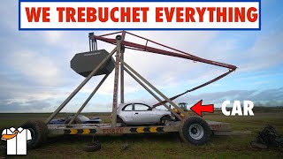 HUGE TrebuchetCatapult Tested to Destruction [upl. by Nagiam]