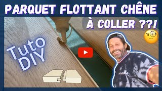 TUTO DIY Parquet flottant à coller 🧐  Eh oui ça existe [upl. by Esilahs]