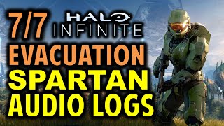 Evacuation Spartan Audio Logs All 7 Locations  Halo Infinite Collectibles Guide [upl. by Ydissac]