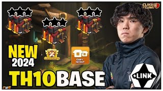 TOP 10 NEW BEST TH10 WAR BASE LINK 2024 TH10 ANTI 2 STAR BASE 2024 TH10 BASE LINK CLASH OF CLANS [upl. by Salangi]