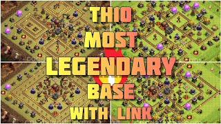 NEW TOWN HALL 10 Th10 Legend BASE With Link  2023  Th10 Legend League Base With Link  coc [upl. by Decamp870]