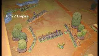 Warmaster Battle Report Empire vs Vampires 2000 pts [upl. by Eatnad]