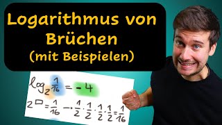 Logarithmus von Brüchen berechnen mit Beispielen [upl. by Anaeco]