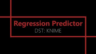 Regression Predictor KNIME Analytics Platform [upl. by Peterman]