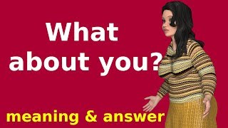 What about you meaning in Hindi  Learn English speaking  How to answer English questions [upl. by Acima]