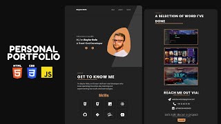 Personal Portfolio Website in HTML amp CSS amp JavaScript [upl. by Noyrb738]