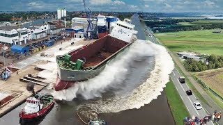 Ship Launch  10 Awesome Waves FAILS and CLOSE CALLS [upl. by Nole]