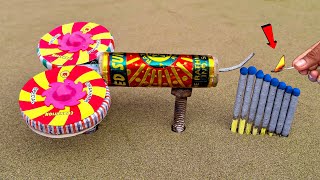 Diwali 2 Chakri And Rocket Combo Vs Matchstick Chain Reaction Domino  Crackers Amazing Experiment😱 [upl. by Bonnes]