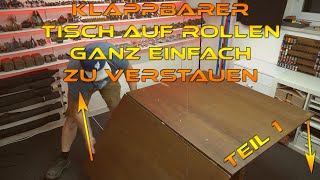 großer Klapptisch auf Rollen ganz einfach zu verstauen Teil 1  Tabletop Tisch für Warhammer  Tab [upl. by Adnertal483]