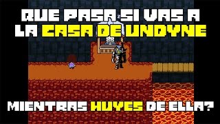 Que pasa si VAS a la CASA de UNDYNE mientras escapas de ella  UNDERTALE [upl. by Reger816]