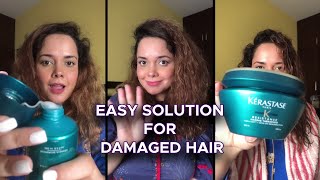 Damaged Hair Repair Easy Solution  Kerastase Hair Treatment w Rabeeyah [upl. by Jackquelin]