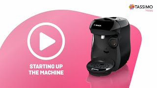 How to use TASSIMO Happy  setting up your machine amp first use instructions [upl. by Ahsla]