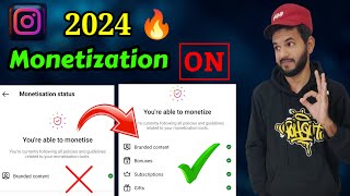 Instagram Monetization 2024  Instagram se paisa kaise kamaye  Instagram monetization enable 2024 [upl. by Aroz]