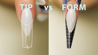 Nail Tips vs Nail Forms [upl. by Kanter]