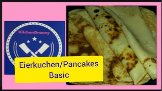 PfannkuchenEierkuchen Basis Rezept Oma Pancake Basic Recipe from Grandma wenig Zucker eng sub [upl. by Silvers954]