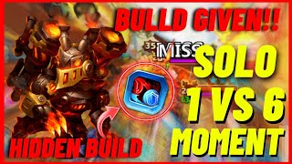 Dynamica Hidden Build  One Vs Six Moment  Guildwar  Castle Clash [upl. by Fantasia800]