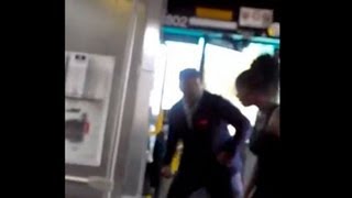 Bus Driver Uppercuts Female Passenger Video [upl. by Negah]