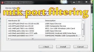 all mtk android port filtering  libusb win32 filter installer  flash bd [upl. by Leon91]