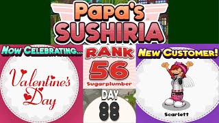 Papas Sushiria  RANK 56  Valentines Day Season [upl. by Laertnom]