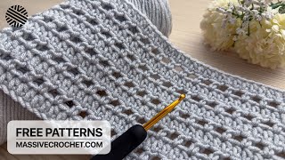 SUPER EASY Crochet Pattern for Beginners⚡️👌 Crochet Stitch for Baby Blanket amp Bag [upl. by Cynth]