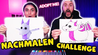 WER ES BESSER MALT BEKOMMT ES Challenge mit Kaan amp Dania Wer kann Adopt Me Pets besser malen [upl. by Mariann]