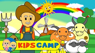 Old MacDonald had a Farm With Farm Animals  More Nursery Rhymes And Kids Songs by KidsCamp [upl. by Haroldson31]