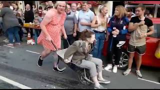 Rhayader Wheelbarrow Race  18 July 2018 [upl. by Wurst697]