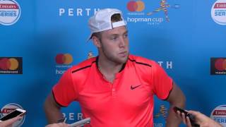 Jack Sock press conference RR  Mastercard Hopman Cup [upl. by Pradeep437]