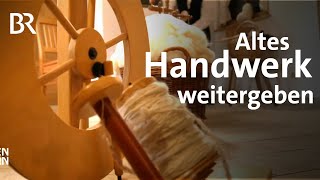 Ein Hoch auf Wolle und altes Handwerk SpinnradWorkshop in Puchheim  Schwaben  Altbayern  BR [upl. by Gnud]