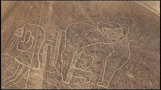 Giant drawings found near Nazca Lines in Peru desert [upl. by Nnyltiak]