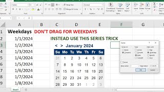 How to Quickly Autofill a List of WEEKDAYS in Excel AutoExclude Weekends Excel tutoring [upl. by Cheston997]