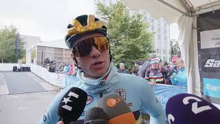 Remco Evenepoel  Interview at the start  World Championships Road Race Zürich 2024 [upl. by Emmit]