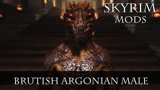 Brutish Argonian Male Skyrim Mod [upl. by Ecyac641]