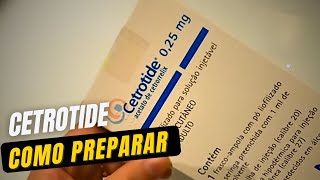 Cetrotide abrindo e preparando a medicação [upl. by Linn]