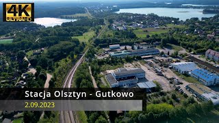 Stacja PKP Olsztyn  Gutkowo 2092023  DJI Mini 3 Pro 4K [upl. by Naujek]