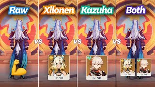 Is C0 Xilonen better than C0 Kazuha DMG Bonus comparison [upl. by Euqinad]