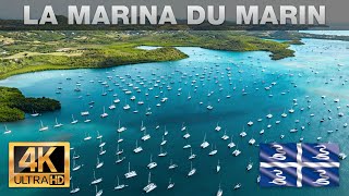 🇲🇶 Martinique  La Marina du Marin by drone 4K 60fps UHD [upl. by Kerns883]